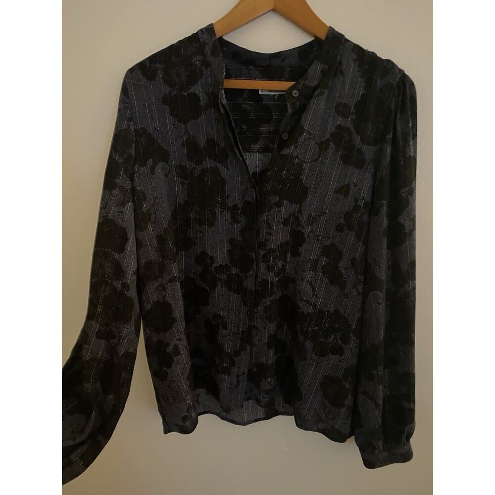 Chelsea28 Blouse Black And Purple‎ Size Large